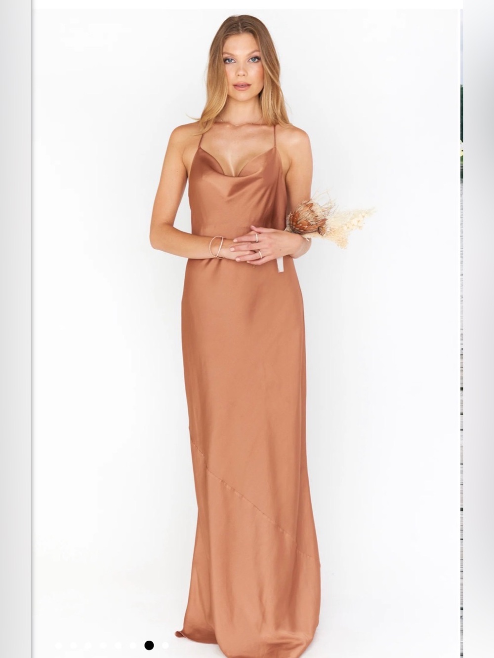 NWOT Show Me Your MuMu Tuscany Slip Maxi Dress Copper Rose Size Small 4-6 - Picture 5 of 6